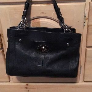 Coach Soft Black Leather Tote